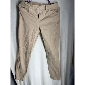 Gap‎ Skinny Ankle Khaki Pants Womens 4 Tan Beige Mid Rise Stretch Chino Trousers